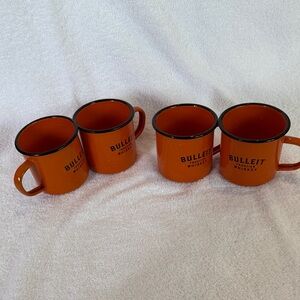Enamel metal Bullet Rye logo camp mugs orange